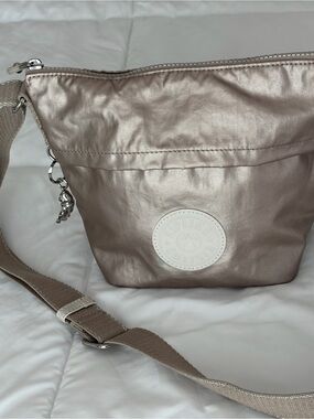 Kipling Shimmery Blush Crossbody Bag